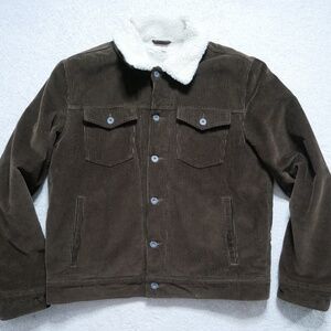 J.Crew Wallace & Barnes Sherpa lined Corduroy Trucker Jacket Large